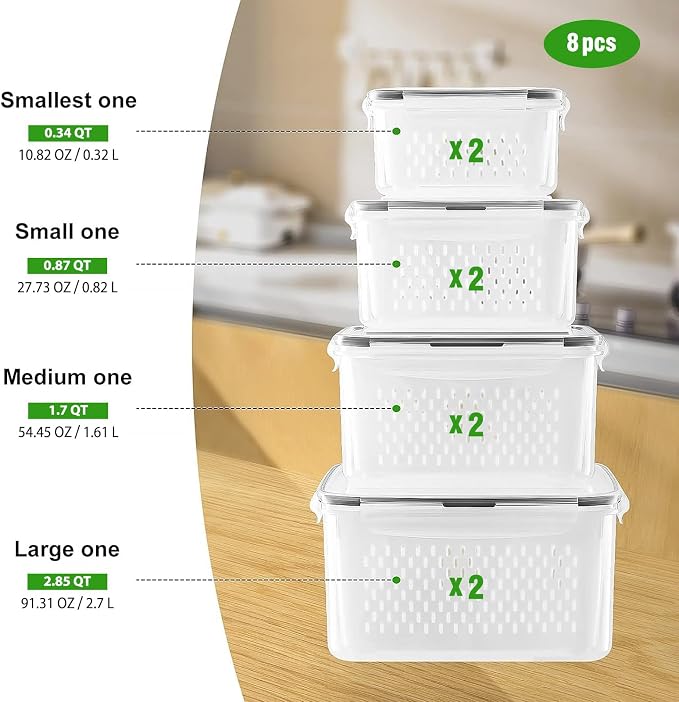Fruit Storage Containers for Fridge - Image 2
