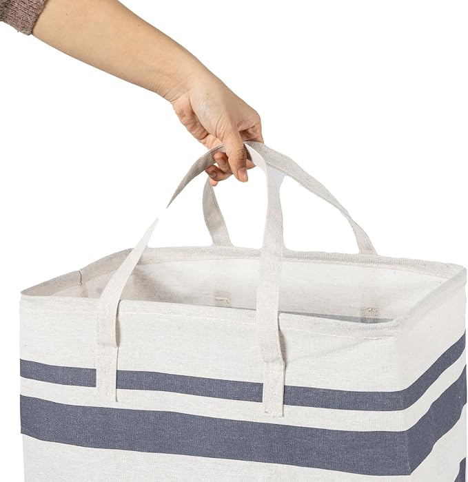 2 Pack Laundry Baskets 75L Large, Waterproof Freestanding Collapsible Laundry - Image 6