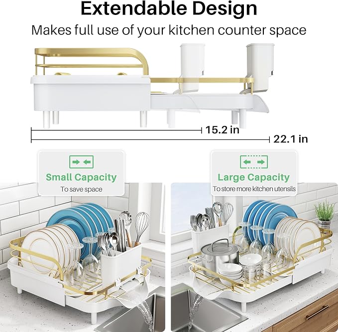 SNTD Expandable Dish Drying Rack - Image 3