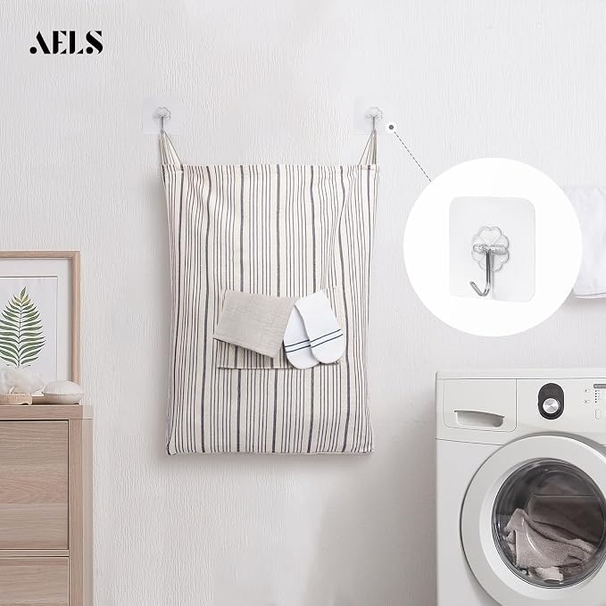 AELS Farmhouse Hanging Laundry Hamper - Image 6