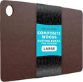 Dishwasher Safe Cutting Board for Kitchen - Large Composite Wood Chopping Board, Thin & Lightweight, Heat Resistant, BPA-Free Eco-Friendly Cutting Board for Meal Prep, 14.5 x 11.25 Inch (Nutmeg Brown)