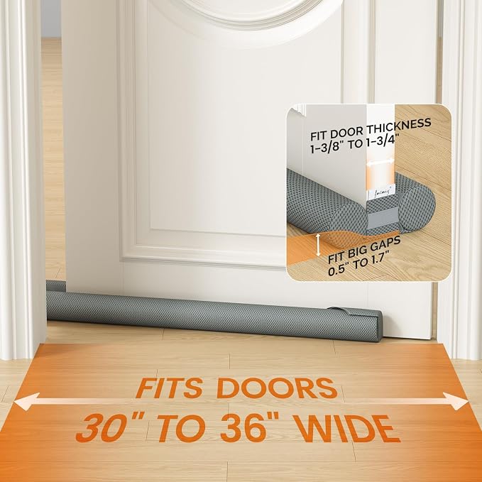 fowong Door Draft Stopper, Dust & Light, Fit Doors 30"–36" - Image 3