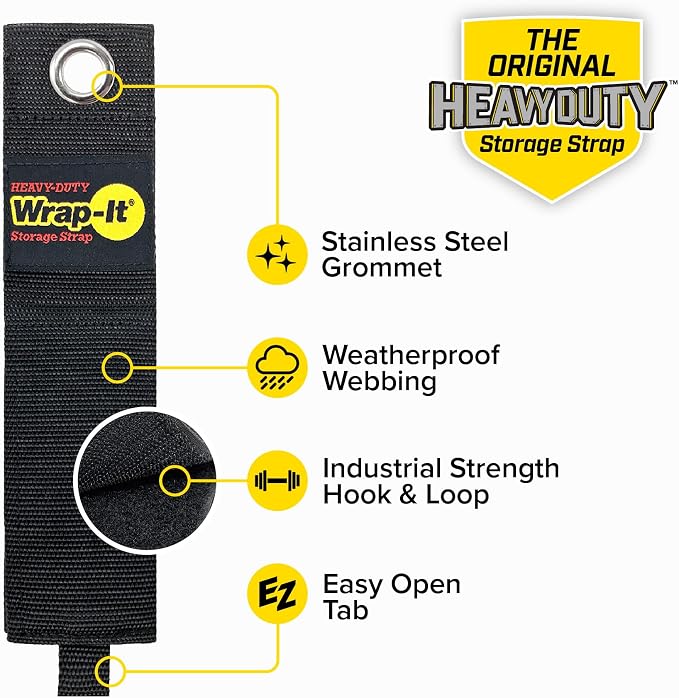Heavy-Duty Wrap-It Storage Straps, Rope and - Image 5