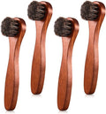 4 Pcs Horsehair Shine Shoes Brush Kit Polish Dauber Applicators Cleaning by ZJoey