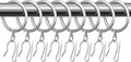 Hotop 30 Pcs Metal Curtain Rings by HOTOP