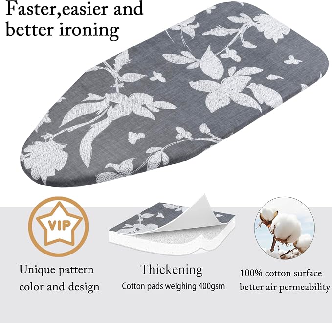 Small Ironing Board Cover Scorch Resistant, Cotton Table top Ironing Board Cover - Image 3