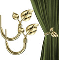 HIKMLK Leaf Shaped Curtain Tieback Holdbacks 2pcs, Handmade Metal Curtain Side by HIKMLK