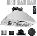 VEVOR Insert Range Hood, 900CFM 4-Speed, 36 Inch Stainless Steel Built-in Kitchen Vent with Touch & Remote Control LED Lights Baffle Filters, Ducted/Ductless Convertible, ETL Listed…