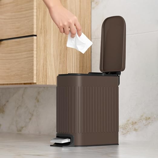 TrashAid Slim Bathroom Trash Can - Image 7