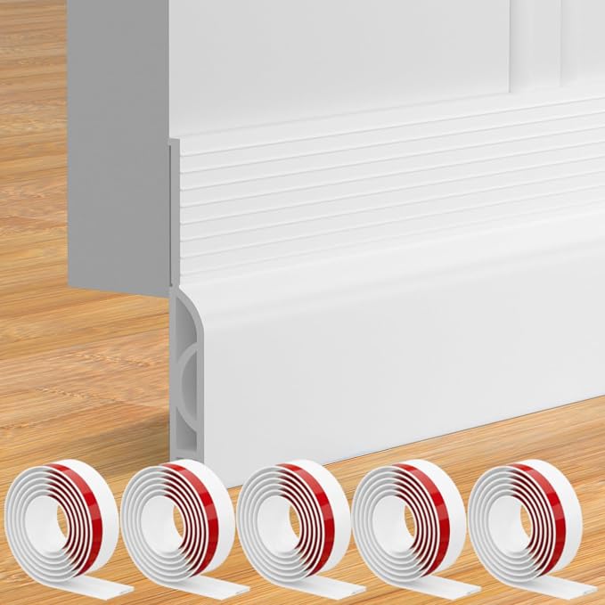 5Pack Door Draft Stopper, Blocks Cold Air, Dust & Light by Ormein