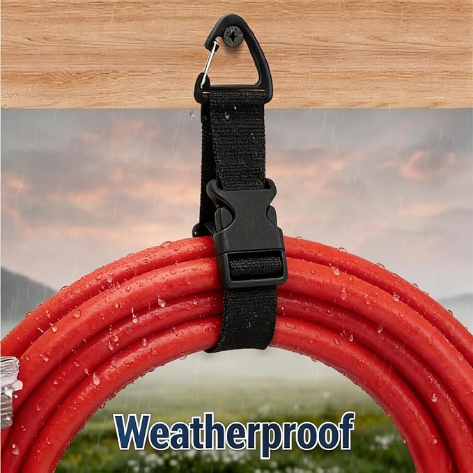 Heavy Duty Extension Cord Organizer 6 Pack Black 17" Adjustable Storage Straps - Image 5