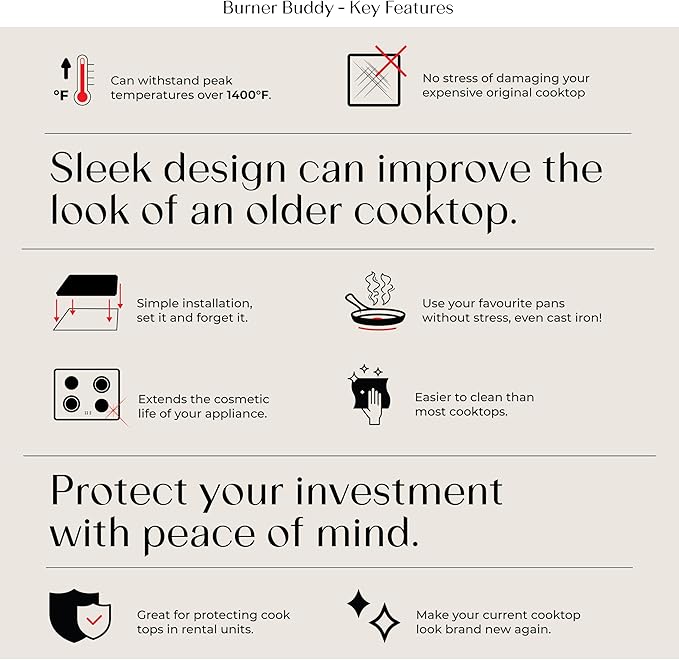 Electric Stove Cover Protector - Can be Used While Cooking - Glass Panel Overlay - Can Withstand over 1400 °F - Kitchen Essential for Cooktop Protection - Kris (27 x 20)