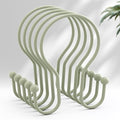 AmazerBath Shower Curtain Hooks Sage Green Shower Curtain Rings, Simple Double by AmazerBath