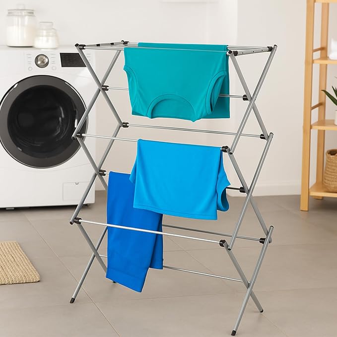 Honey-Can-Do 6-Tier Collapsible Steel Clothes Drying Rack, 24 ft - Image 2