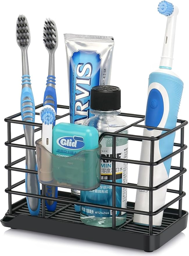 Toothbrush Holders for Bathroom, Stainless Steel, Detachable, 5 Slot by Chintu