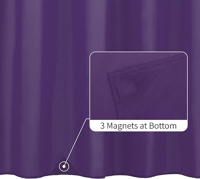 ALYVIA SPRING Waterproof Fabric Shower Curtain or Liner Royal Purple - Image 2