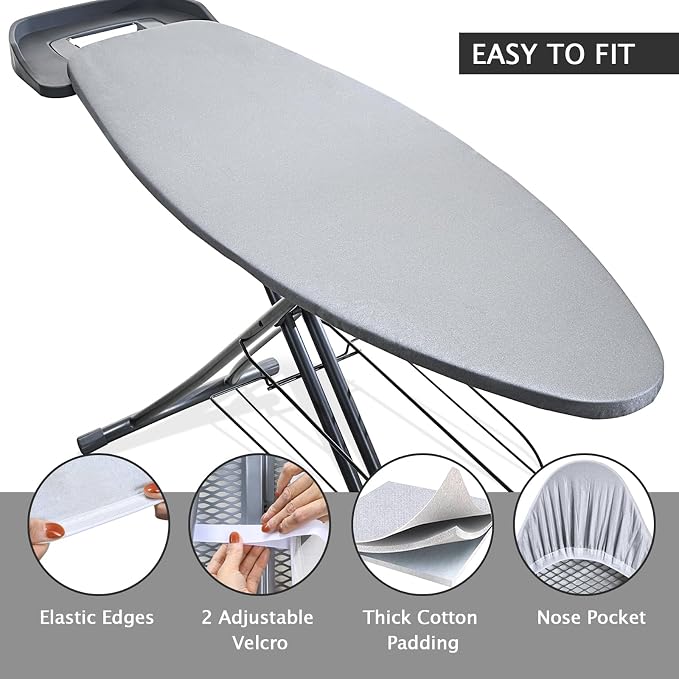 SheeChung Ironing Board Cover and Pad 18"x49", Extra Wide Ironing Board - Image 3