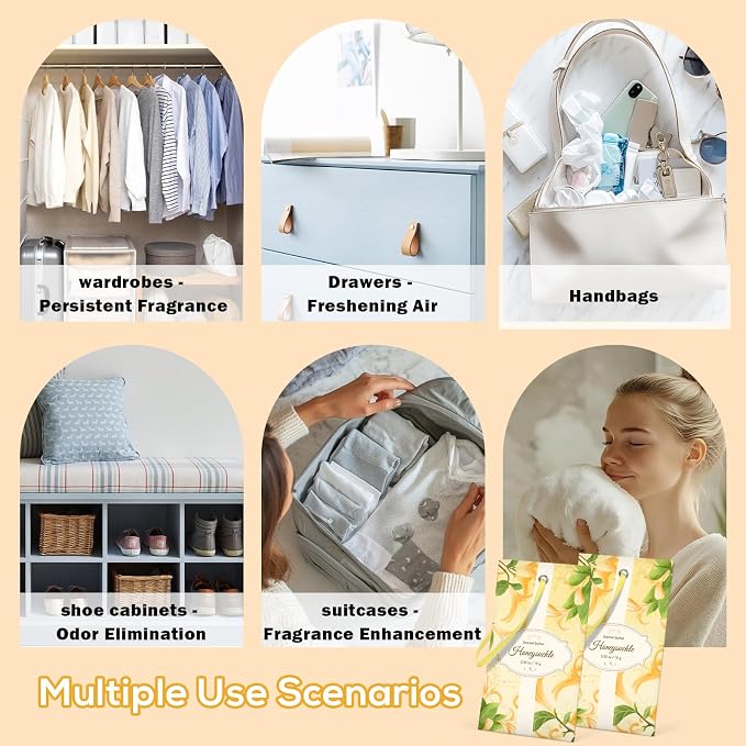 SCENTORINI Scented Sachets for Drawer and Closet, Honeysuckle Scent 14 Pack - Image 6