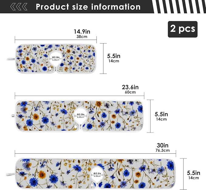 Cornflower Sunflower White Pink Lilac Sink Mat - Image 4