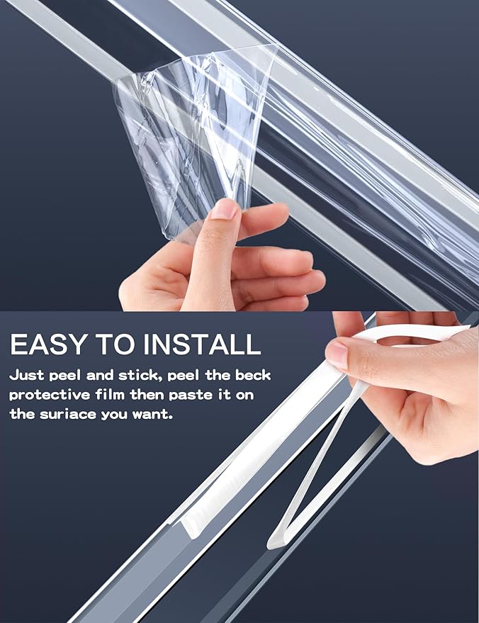 6PCS Clear Self-Adhesive Wall Corner Protectors，Corner Guards & Edge Protector for Wall Door Frame Cabinet Baseboard & Door, Table, Stair(32" X 1.0")