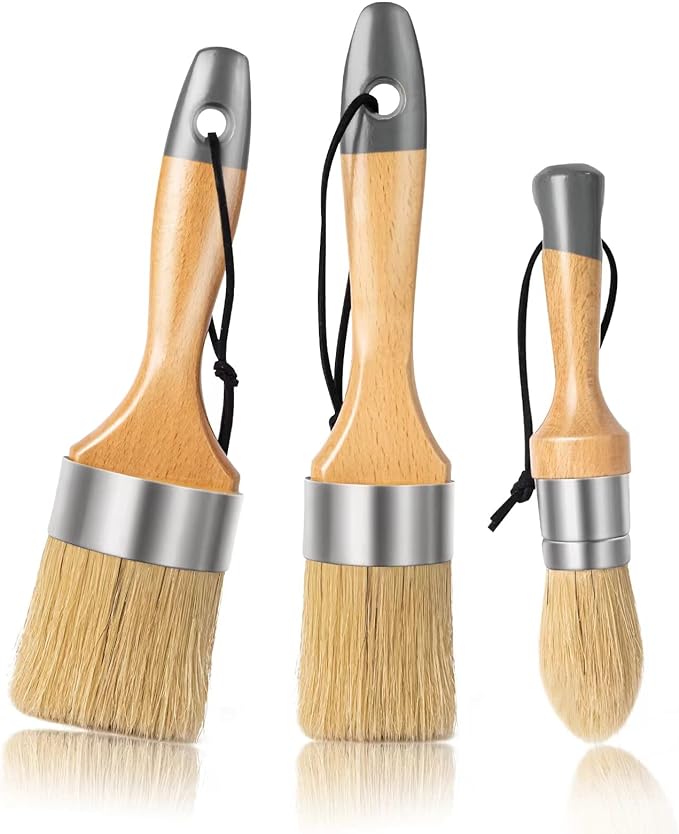 Mister Rui Chalk Wax Paint Brush 3 pcs, Large Wax Brush by MisterRui