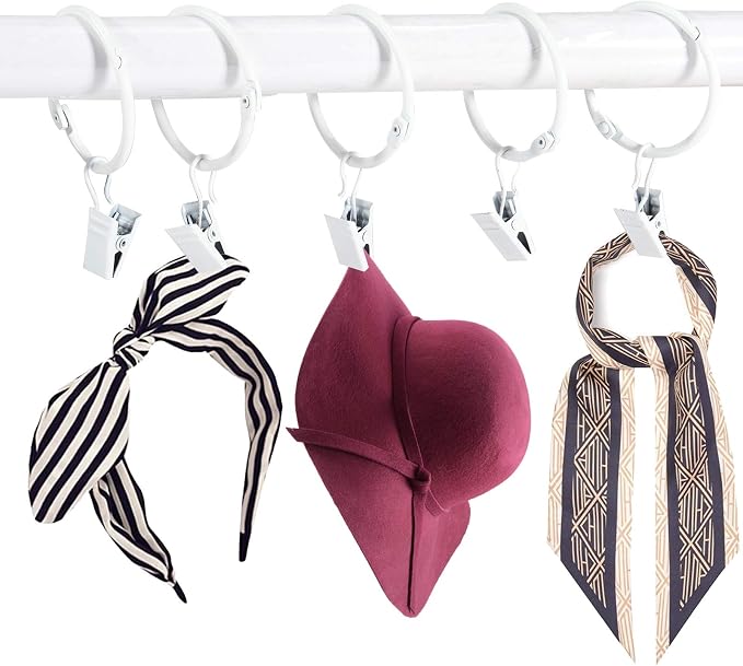 40 Pack Rings Curtain Clips Rustproof Metal Window Drapery Decorative Clips - Image 6