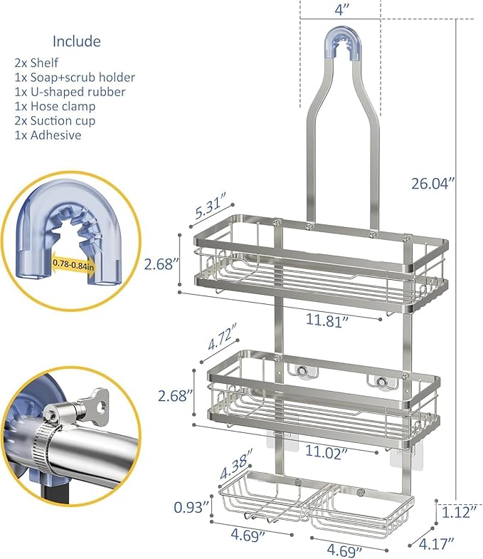 OMAIRA Shower Caddy Hanging - Image 7