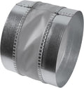 Vent Systems 8" Inch Flexible Vibration-Reducing Male Fit Duct Connector – Round Galvanized Steel Dryer Vent Hose Connector, Spiral Duct, Pipe Extender, HVAC Ventilation - Inline Duct Work Coupler