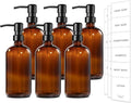 GMISUN Amber Glass Soap Dispenser, 6 Pack Bathroom Hand Soap Dispensers by GMISUN