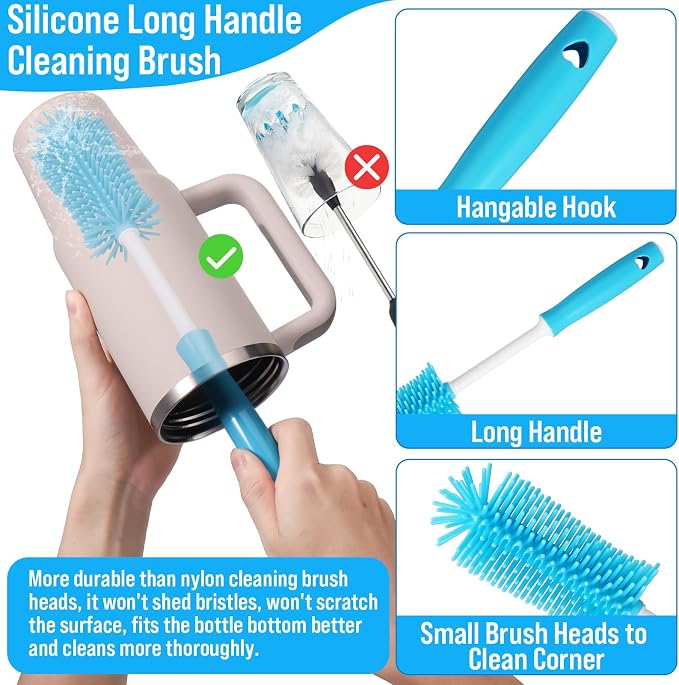 Water Bottle Cleaner Brush Set for Stanley Tumbler 40 oz/30 oz Cup | - Image 3
