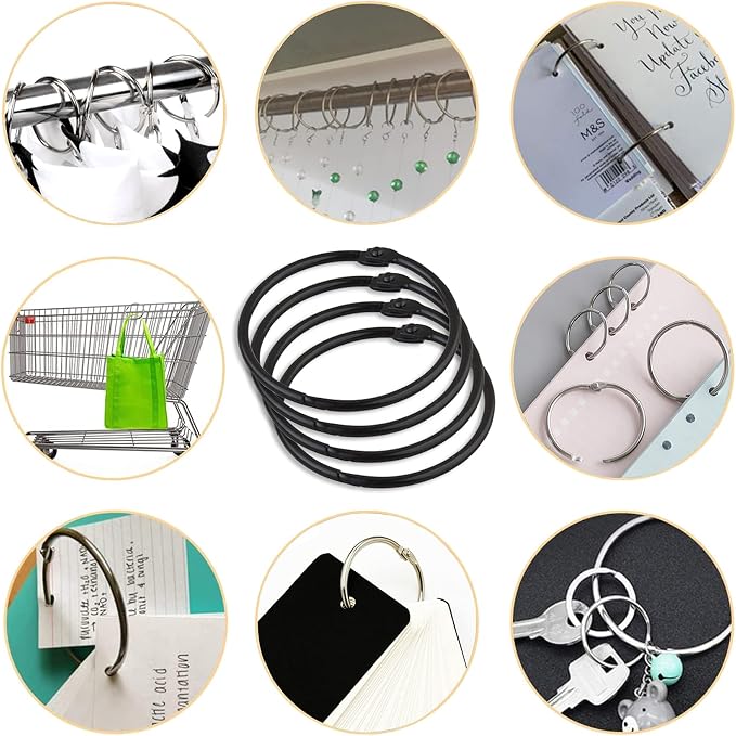 24 Pack Shower Curtain Rings, Rustproof Decorative Metal Round Shower Curtain - Image 6