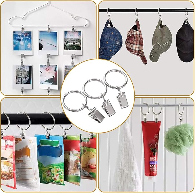 Lansian 44 Pack Curtain Rings - Image 6