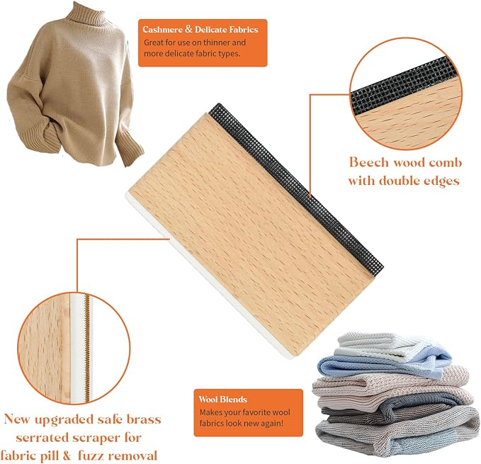 Cashmere Comb, Double Edge Sweater Pill Remover - Image 6