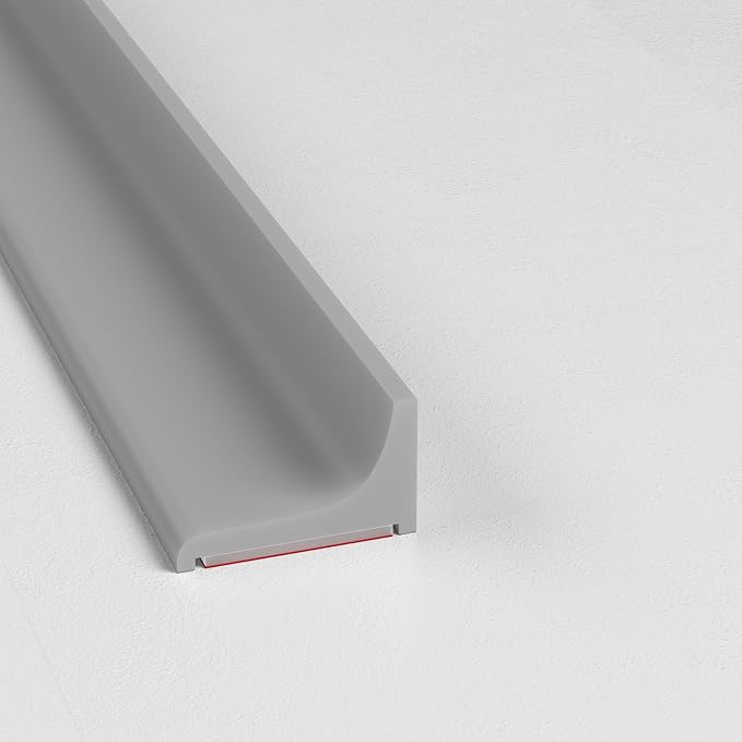 Grey Kitchen Sink Splash Guard and Bathtub Water Barrier, 98 in | Flexible by Risunpet