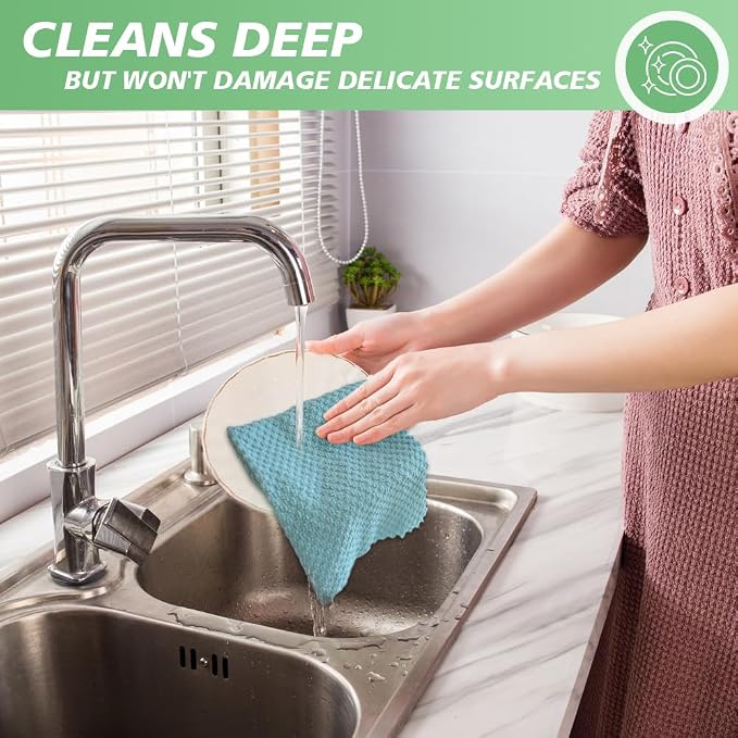 SINLAND Dish Cloth for Washing Dishes Kitchen Washcloth Cleaning Cloth - Image 5