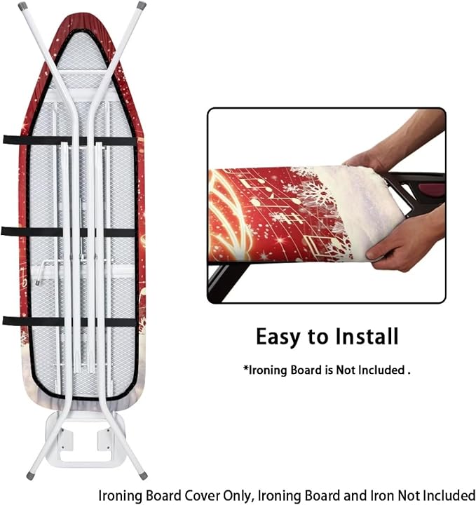 Christmas Tree Ironing Board Cover and Pad 15x54 Inch Standard Size Iron Board - Image 4