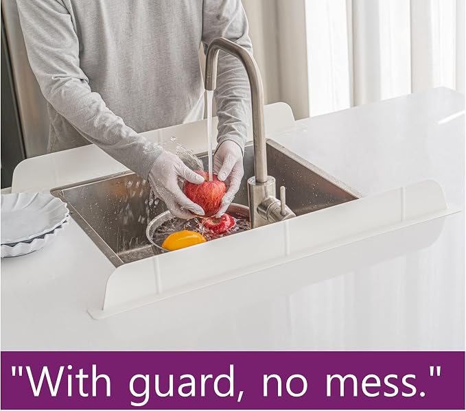 30 inch Premium Kitchen Sink Silicone Water Splash Guard Size Upgrade 30" and - Image 9