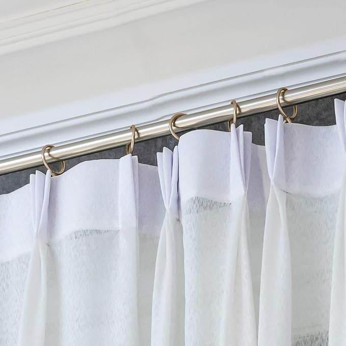 Hotop 60 Pcs 1.26 Inch Curtain Ring and 60 Pcs Pin Hook, Champagne Gold | Metal - Image 4