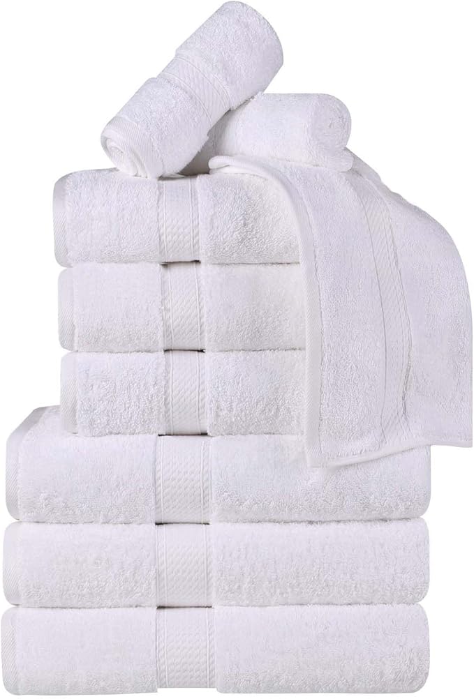 Superior Egyptian Cotton 800 GSM Plush & Absorbent, 9 Piece Set, Soft Luxury - Image 2