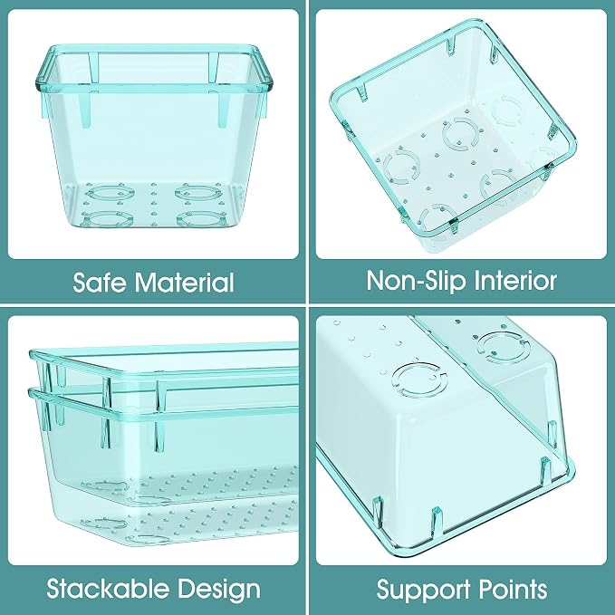 25 PCS Clear Plastic Drawer Organizer, Makeup Organizers and Storage Bins | 4 - Image 3