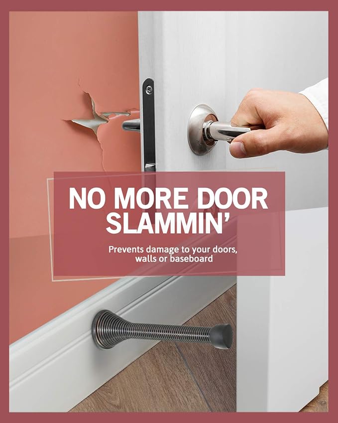 Jack N’ Drill 11-Pack Door Stopper 3 ¾-inch Heavy Duty and Flexible Door Stop - Image 2