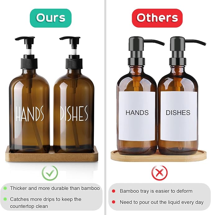 ALELION Amber Dlass Soap Dispenser - Image 6