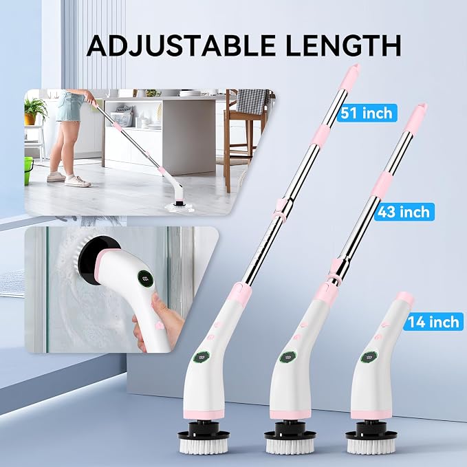 Electric Bathroom Cleaning Brush Cordless Shower Scrubber SD-CTB01 | Spin - Image 2