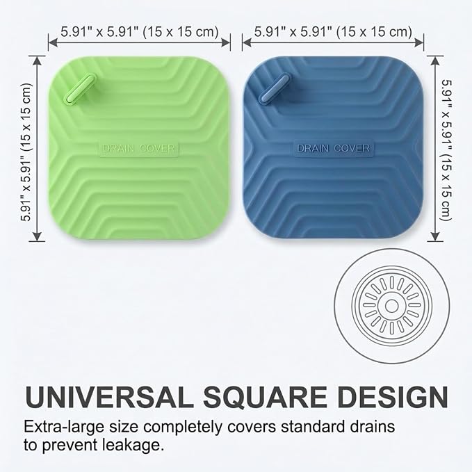3 Pack 5.9 x 5.9 Bathtub Drain Stopper Covers - Image 3