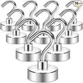 Neosmuk Magnetic Hooks, 40lb Heavy Duty, 10 Pack by Neosmuk