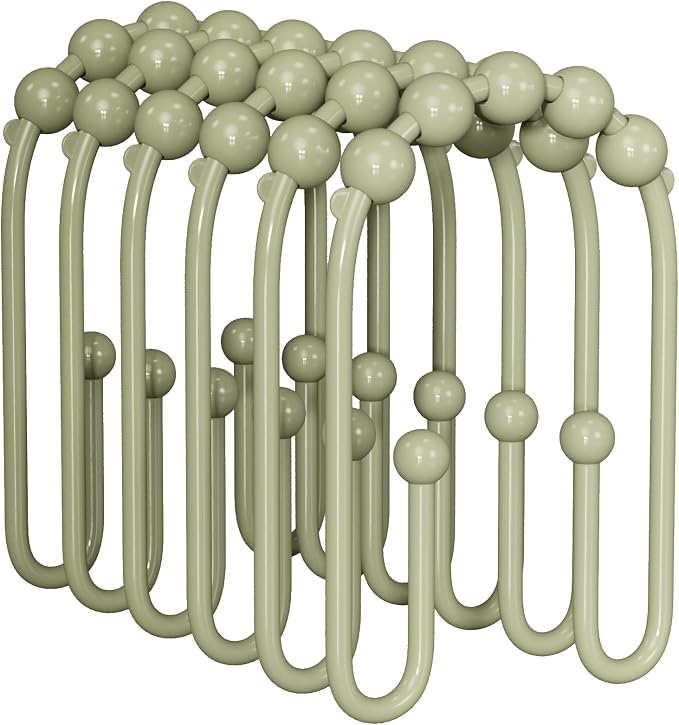 AmazerBath Sage Green Shower Curtain Hooks by AmazerBath