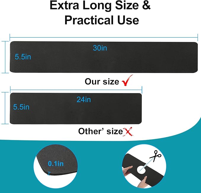 Customizable Kitchen Sink Faucet Mat: 30" Lx5.5 W Absorbent Splash Guard | 2PCS - Image 2