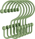 Bathway Shower Curtain Hooks Green Shower Curtain Rings, Metal Shower Hooks by Bathway