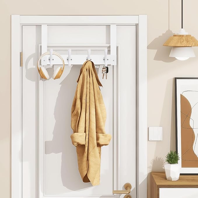 Over The Door Hooks Heavy Duty, Wood Over Door Hanger Hook, Over Door Towel Rack - Image 5