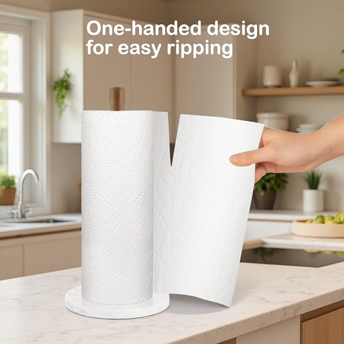 Buruis Acacia Wood Paper Towel Holder - Image 4